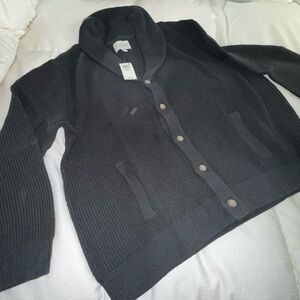 NWT SUN+STONE MENS GREY ALVIN CARDIGAN XXL